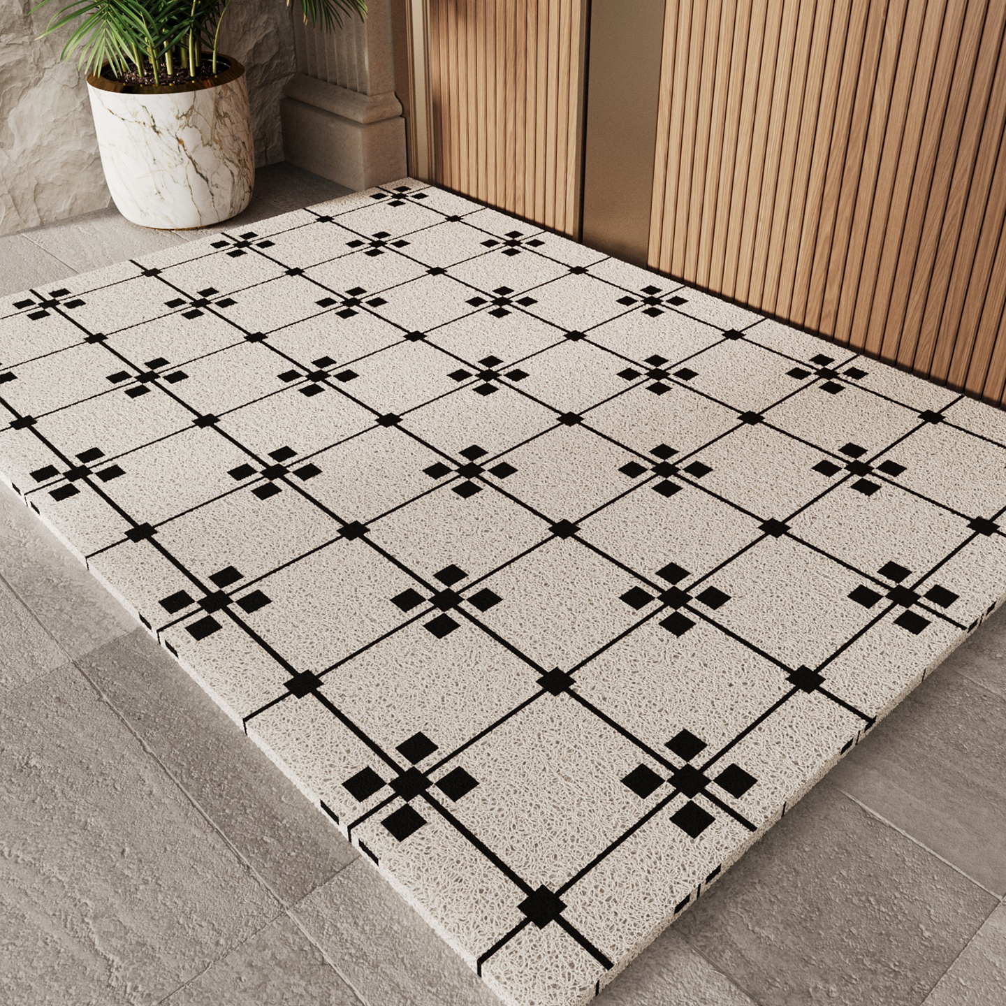 入户门地垫耐脏除尘防滑脚垫高级感丝圈大门口免洗地毯可裁剪门垫