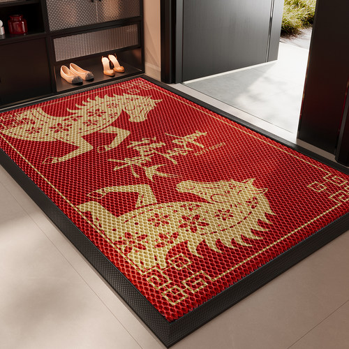 入户门地垫红色高端防滑脚垫