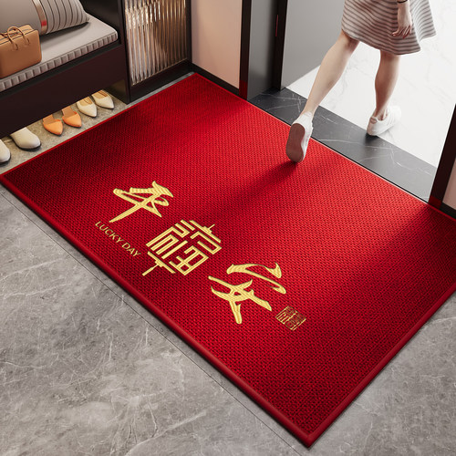 入户门地垫高级感刺绣防滑脚垫