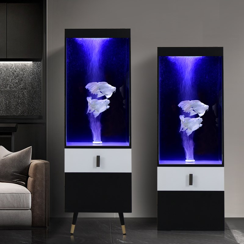 2025新款竖立式鱼缸免换水自循环落地客厅M底过滤中小型一体生态