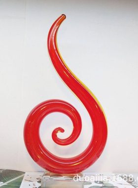 网红创意玻璃摆件现代简约玻璃抽象摆件玄关摆件个性软装摆件