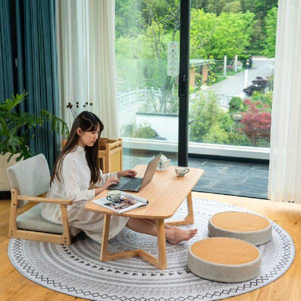 榻榻米茶几桌子坐地飘窗小桌子实木定制茶桌日式阳台地垫矮几炕桌