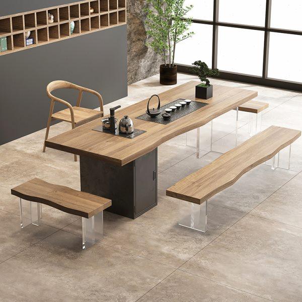 实木亚克力茶桌椅组合现代简约家用嵌入一体式功夫茶台新中式茶几,住宅家具,家用茶台/茶桌,淘宝优惠券,粉丝福利购,淘宝优惠卷