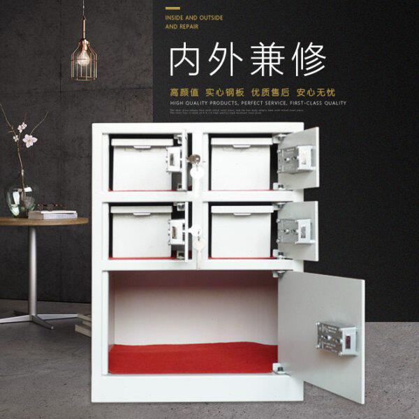 定制型款5门总台客用贵重物品保管箱 五格门订制客用双锁保险柜