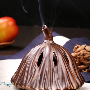 弘毅斋 悟禅檀香炉陶瓷家用茶道莲花室内香薰炉熏香炉盘香炉供佛