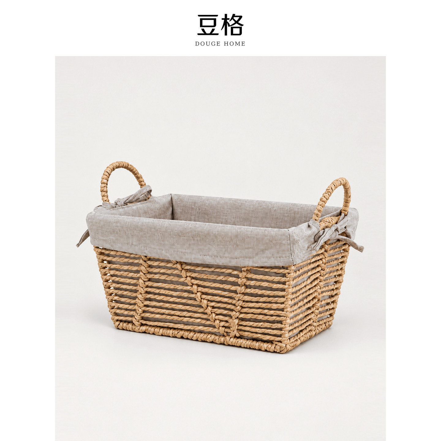 手工纸绳编织收纳篮家用桌面化妆品收纳筐客厅茶几零食杂物储物篮