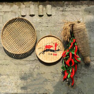 餐厅挂饰装饰品农具挂件收复古农耕乡村振兴新农村农家建设丰墙饰