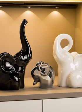 现代轻奢陶瓷软装摆件家居客厅酒柜电视柜装饰品玄关桌Z面摆设礼