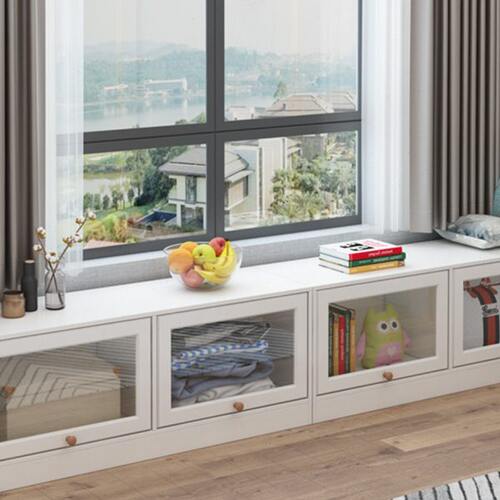 矮柜飘窗柜阳台柜卧室窗新品落地储物置物架柜柜收纳柜组合台可坐