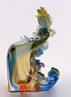 笔筒琉璃摆件翱翔成装饰品龙生日礼品朋友商务办公桌定制刻字同事