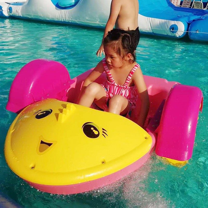 儿童手摇船成人碰碰船双人母子充气水池游泳池水上乐园碰撞手划船