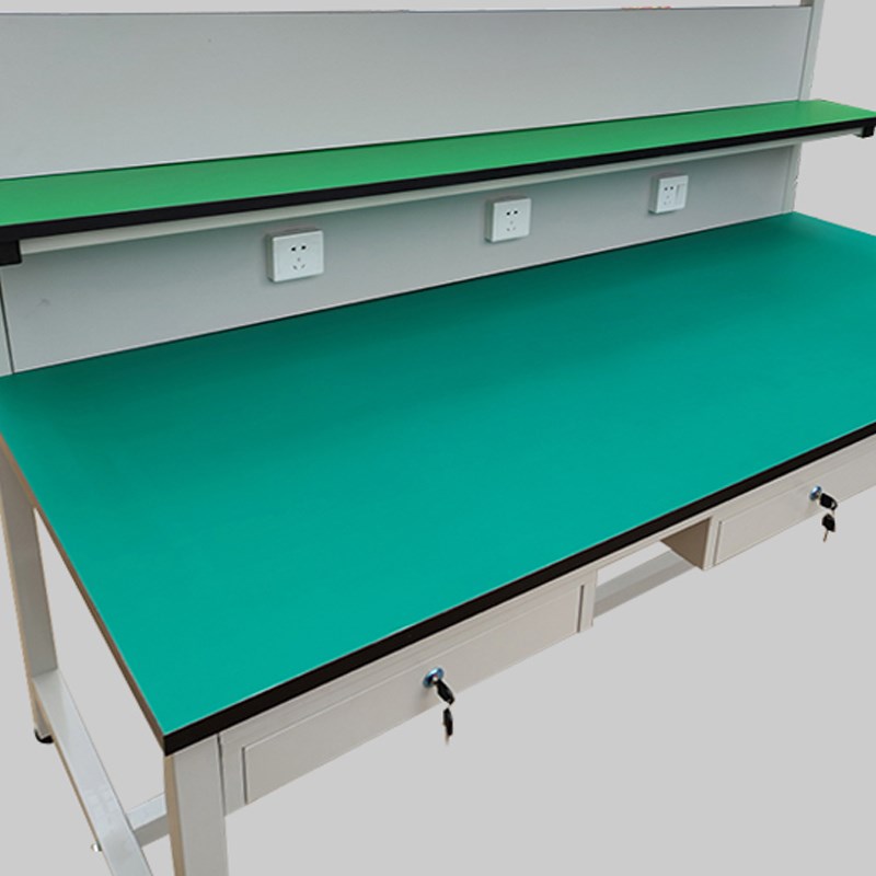 带灯防静电工作台手机电脑维修台桌检验台工厂车间生产线工作台