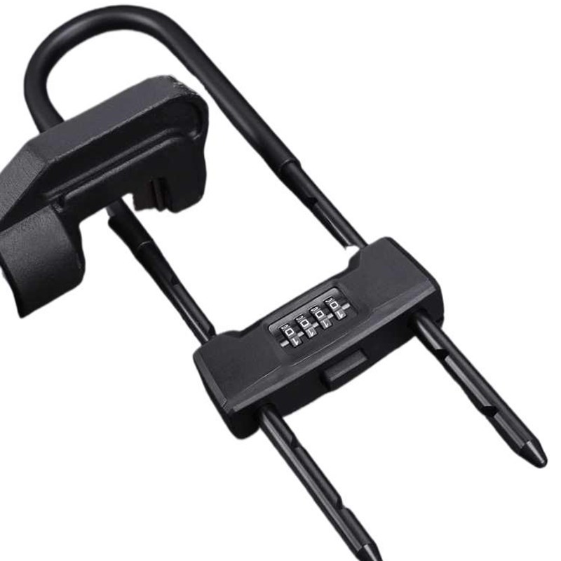 玻璃门锁密码锁商铺插锁大门u型锁抗液压剪防盗加长u形锁具推