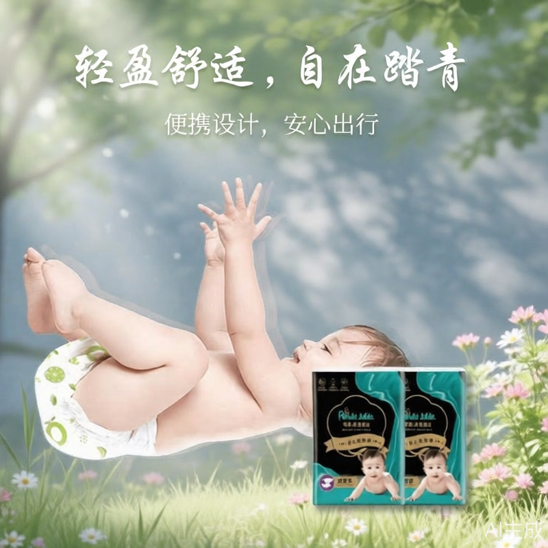 黑金帮超薄透气学步裤试用装