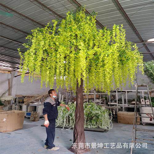 仿真豆花树仿真紫藤树人造假树商场酒店婚礼装饰园林造景大型摆件