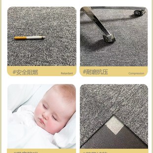 办公室方块拼接地毯商用家用卧室客厅G台球厅专用隔音阻燃全铺地