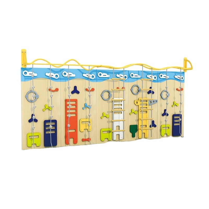 儿童攀爬墙室内家用户外家庭吊缆绳吊环攀岩架攀爬网感统训练器材