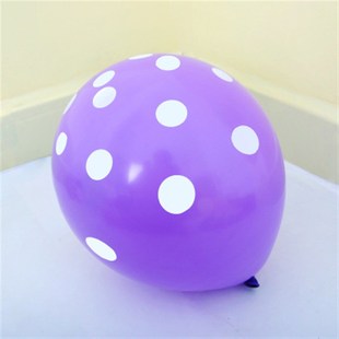 饰气球 点乳胶气球周岁生日装 12寸3.2g 圆点气球加厚印花波点气球