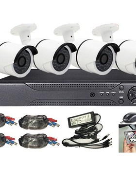 AHD 监控安防200 CCTV Security Outdoor 4CH AHD Camera System