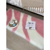 新款 阳台飘窗长毛绒客厅茶几垫 水波纹卧室床边地毯仿羊毛简约时尚