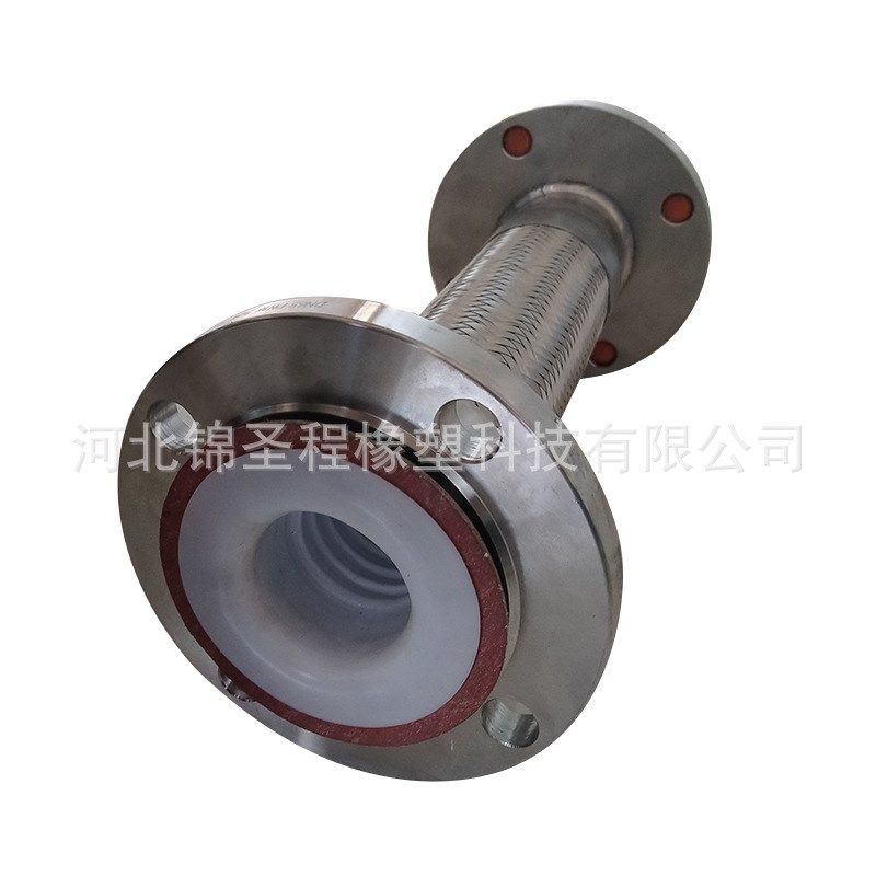 供应内衬四氟金属软管不锈钢金属软管 耐高温化工厂用四氟波纹管