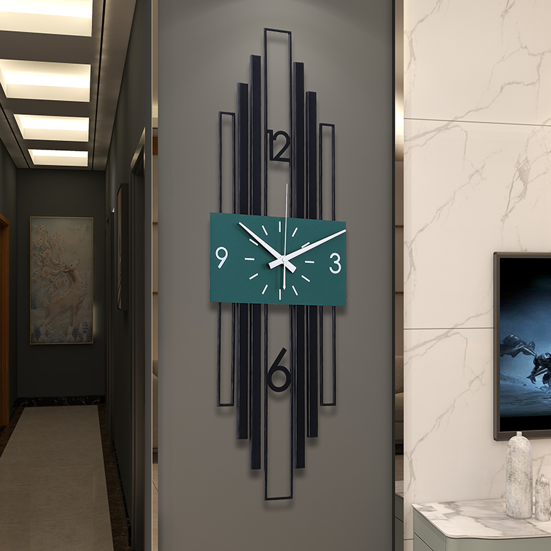 北欧钟表客厅创意时尚家用竖款时钟D墙上艺术装饰现代简约网红挂