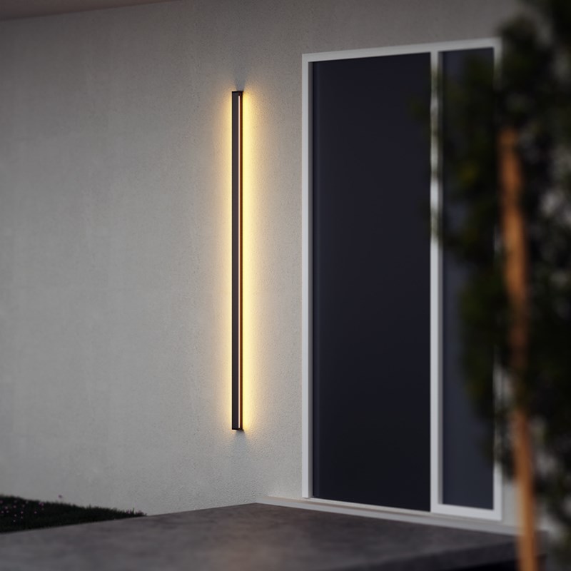 户外壁灯防水长条极简别墅庭院LED线H条形洗墙灯花园大门室外墙灯