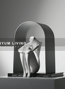 简约现代轻奢金属k软装饰品家居摆件样板房间售楼处酒店玄关摆设