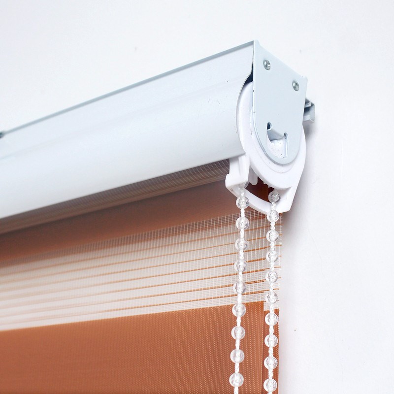 韩式百叶窗帘卷帘k免打孔遮光办公室卧室卫生间厕所双层防水升降