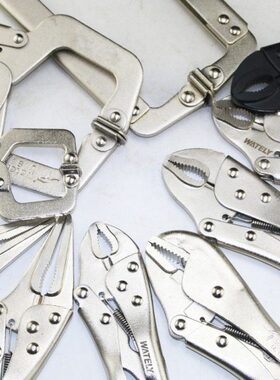 多功能式款大力钳型压力子威特力万用加力工业级固定c钳钳子德