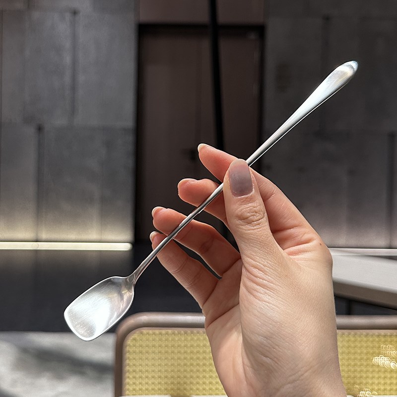 好用的便宜搅拌棒!!316不锈钢咖啡搅拌N勺奶粉冰勺长柄汤匙蜂蜜