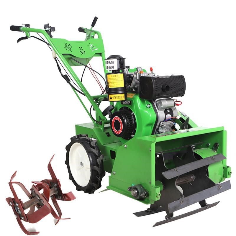 四驱柴油除草机开沟松土山地坡地微耕农用小N型锄草机大马力电启