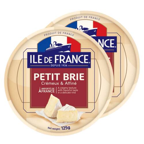 山姆代购法兰希（ILE DE FRANCE） 法国进口小布里 奶酪 125g*2盒