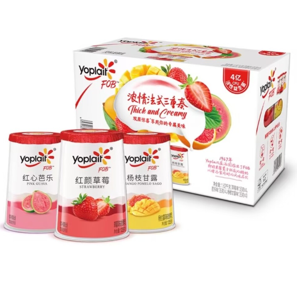 山姆 优诺浓情法式三重奏风味发酵乳135g*12瓶宅家追剧营养早餐