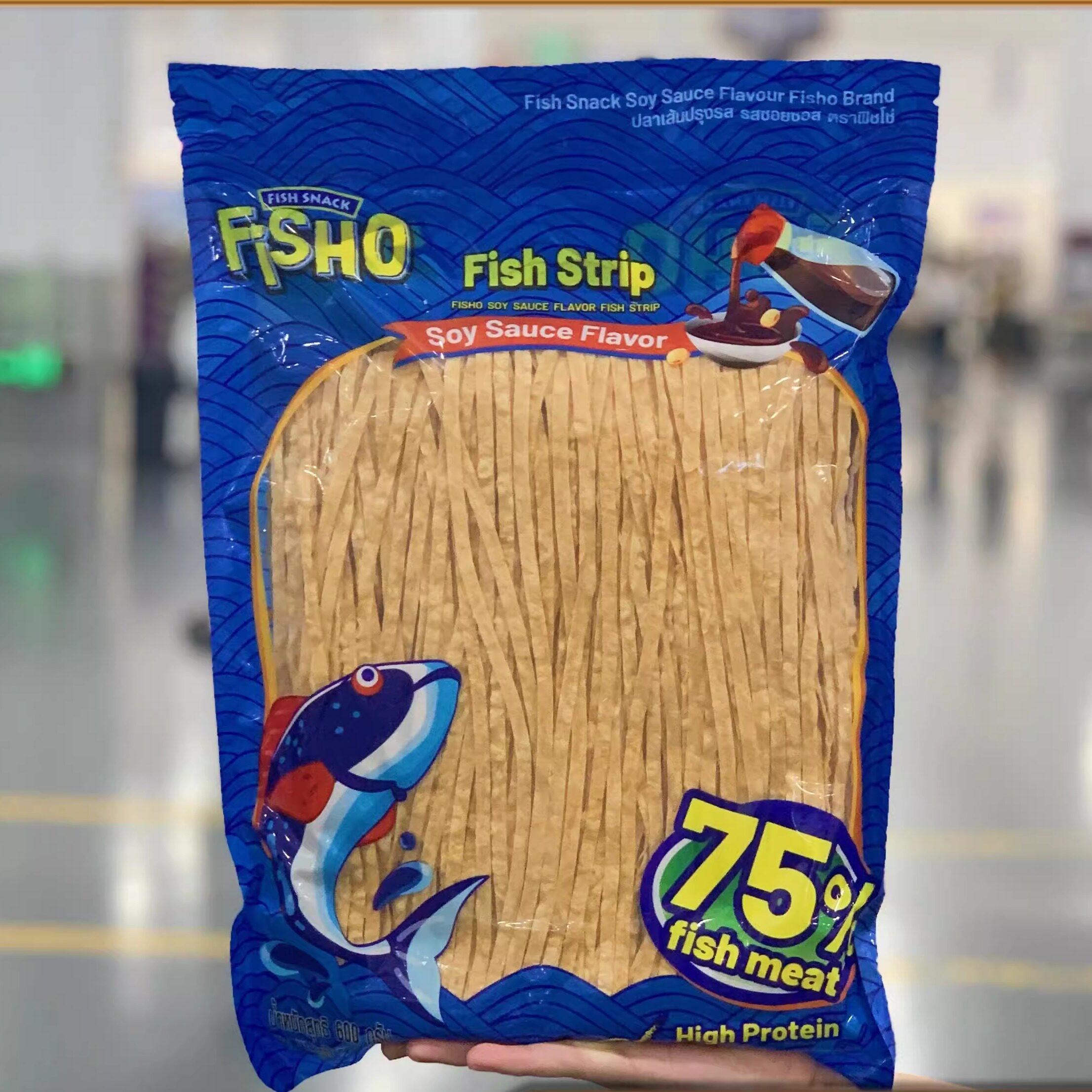 山姆代购FISHO泰国进口酱油风味鱼丝600g开袋即食追剧聚会零食