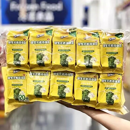 山姆零食代购美好时光益生元海苔岩烧工艺非油炸韩国进口优质原料