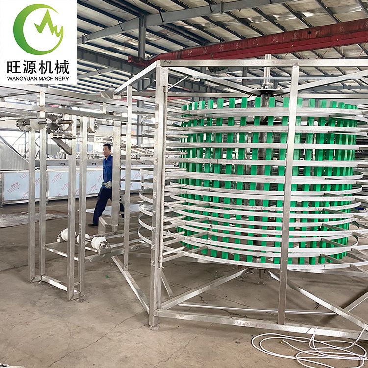 大型单螺旋速冻机 全自动手工虾滑双螺旋速冻设备 带式急冻机