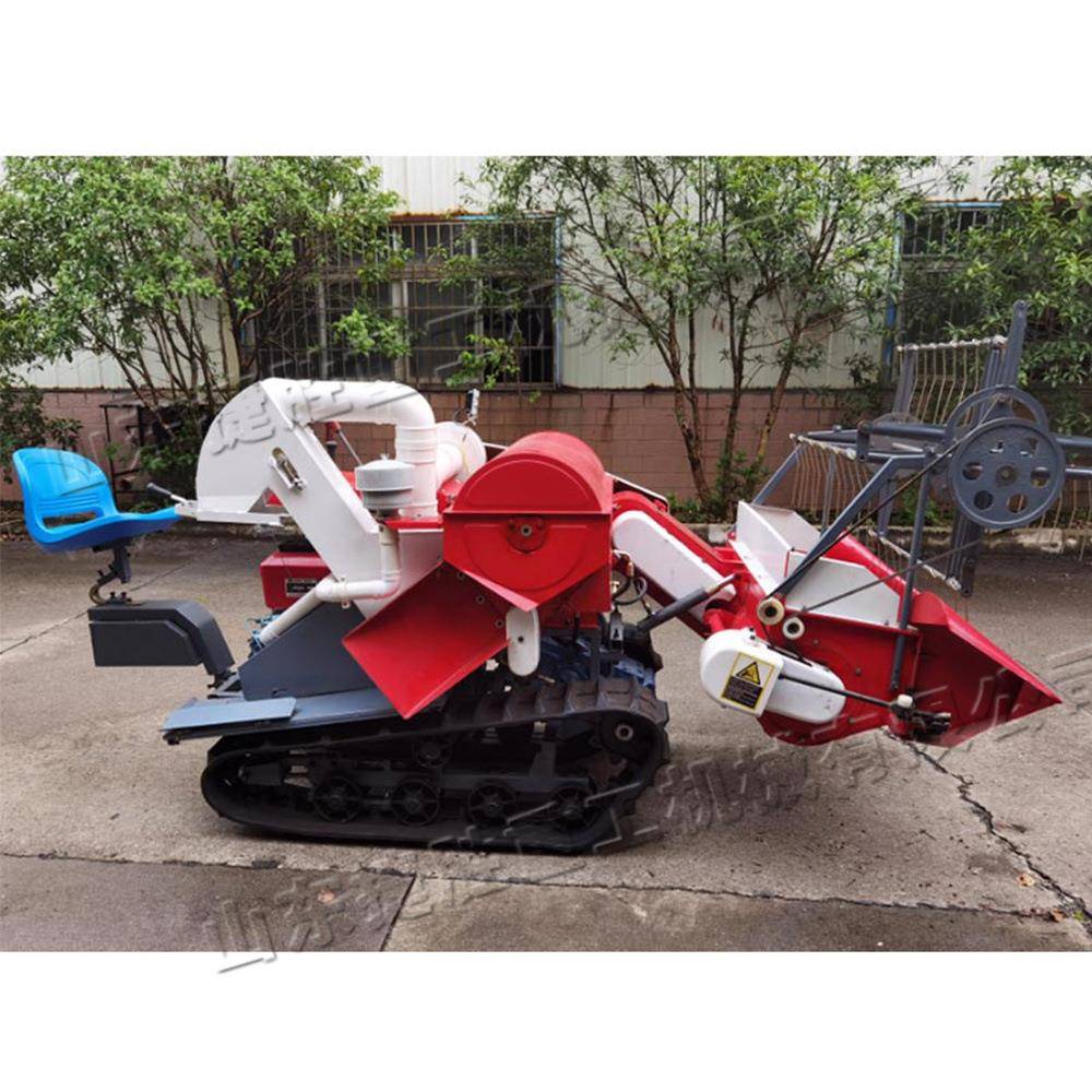 小型水稻小麦收割机 喂入式稻谷收获机 丘陵山区履带式联合收割机