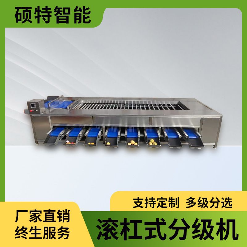 千禧果分级挑选机 大枣李子大小直径选果机 洋葱土豆滚杠分选机