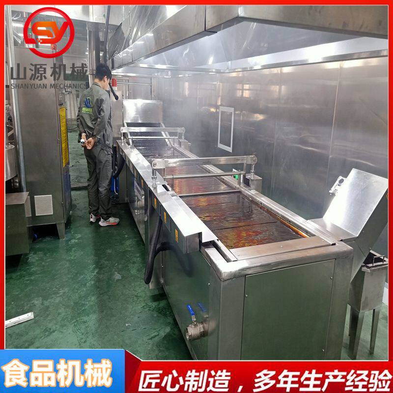美好小酥肉油炸生产线  全自动里脊肉条油炸设备 锅包肉油炸机