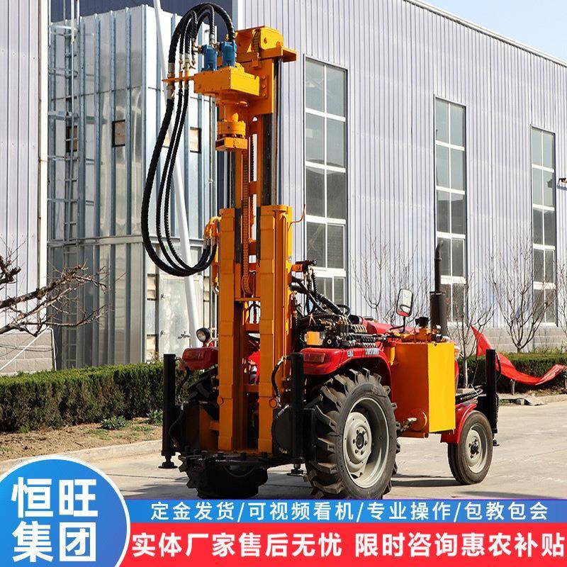 拖拉机气动钻井机家用打吃水井钻机150/200轮式拖拉机气动打井机