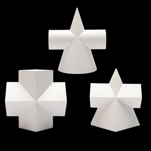 个装小号石几何体树脂小石像雕塑迷你素描石头型几何体美术雕像装