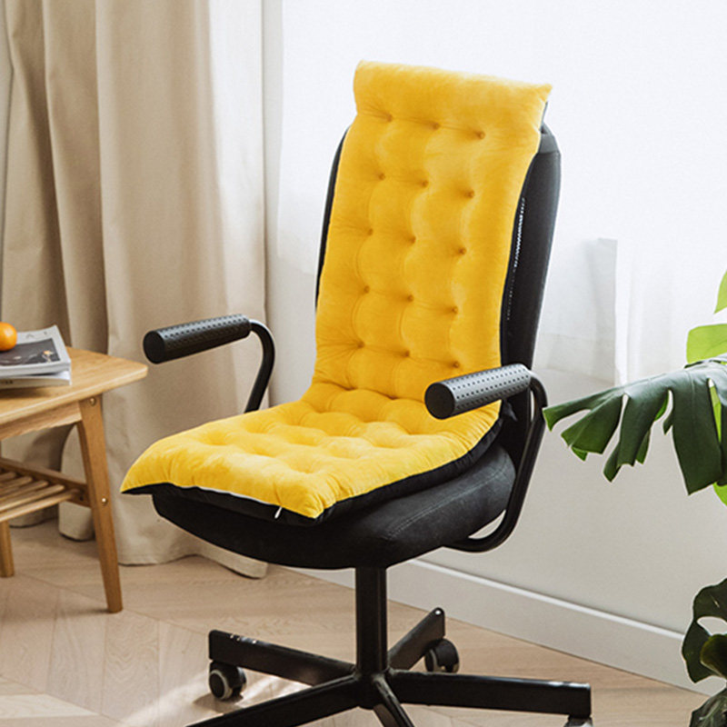 秋冬季躺椅垫子毛绒坐垫靠垫一体四季通用办公室电脑椅加厚棉垫子
