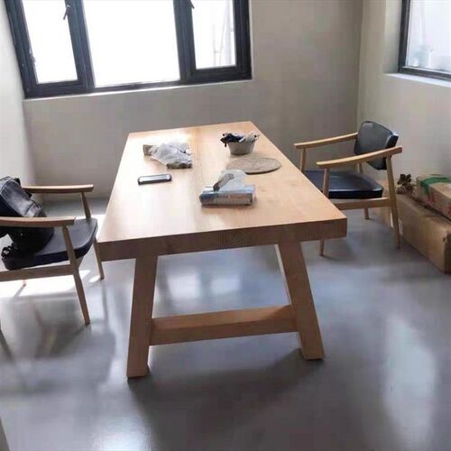 实木大板桌泡茶书桌木头办公会议桌椅洽谈桌子长桌长