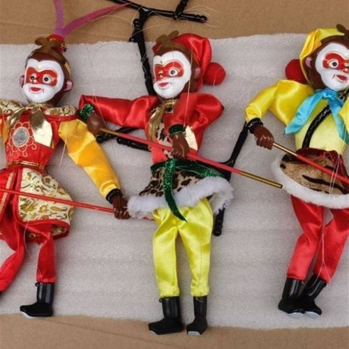 提线木偶猴孙悟空齐天大圣中外游客儿童泉州木偶提线玩偶布袋