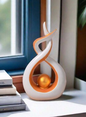 电视墙书柜书架书桌家具客厅家庭装饰品家居摆设饰品现代创意