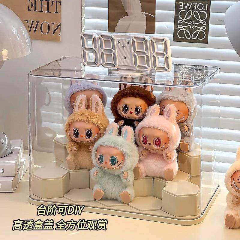 labubu展示盒透明压克力架子拉布布搪胶娃公仔模型柜,收纳整理,手办收纳盒,淘宝优惠券,粉丝福利购,淘宝优惠卷