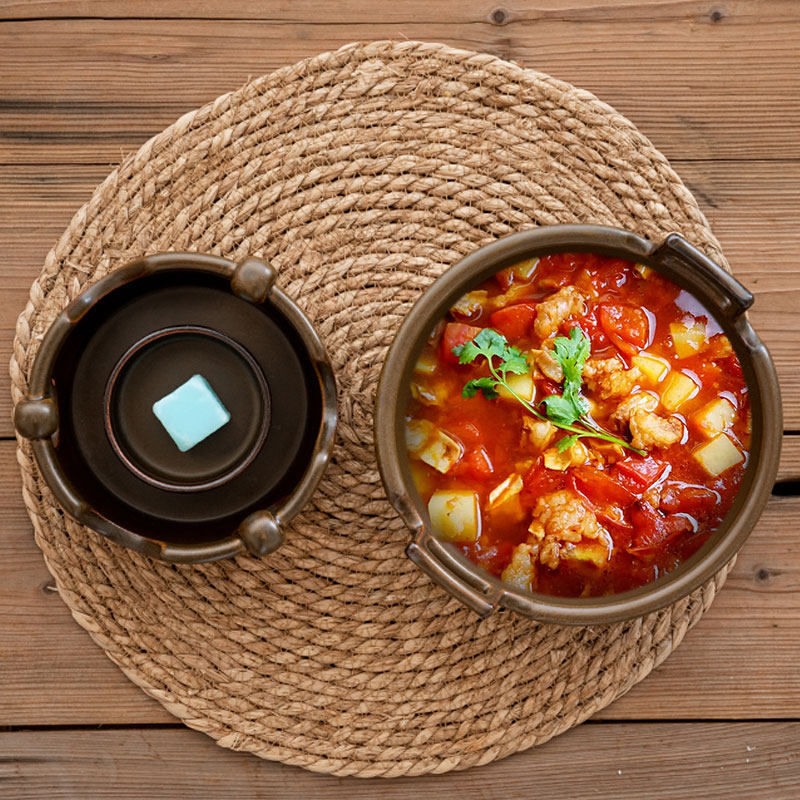 固体酒精炉商用饭店明火干锅麻辣香锅炉家用宿舍陶瓷小火锅炉