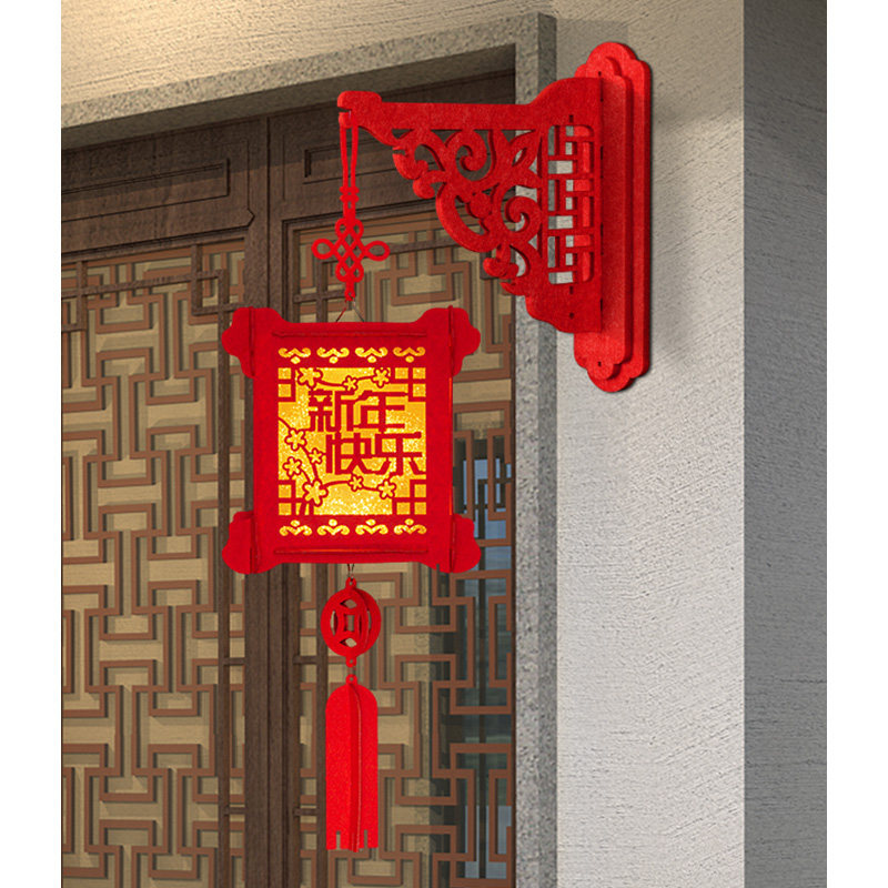 虎年新年装饰品灯挂饰喜庆年货大门挂春过年场景布置挂件