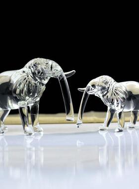 招财吸水大象水晶摆件吉祥如意万象更新家居客厅玄关酒柜装饰大象